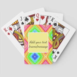 Jeu De Cartes Aquarelle arc-en-ciel ajoutez nom texte message pe
