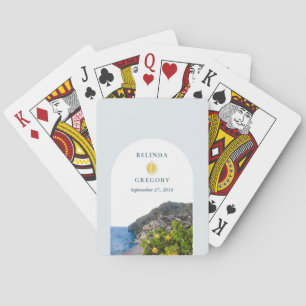 Jeu De Cartes Aquarelle Arch de la Côte d'Amalfi Italie Citrons