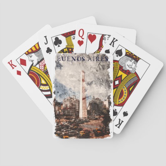 Jeu De Cartes Aquarelle argentine Buenos Aires (dos)