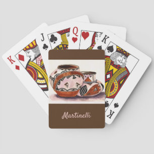 Jeu De Cartes Aquarelle baptisée Aquarelle Apparence art poterie
