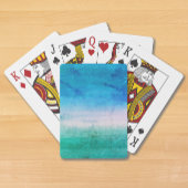 Jeu De Cartes Aquarelle bleu Plage Vert