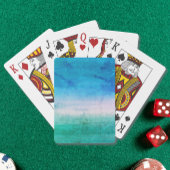 Jeu De Cartes Aquarelle bleu Plage Vert