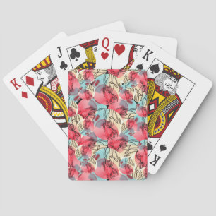 Jeu De Cartes Aquarelle chaude froide Florale géométrique