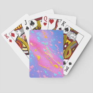Jeu De Cartes Aquarelle cosmique Peinture Abstraite