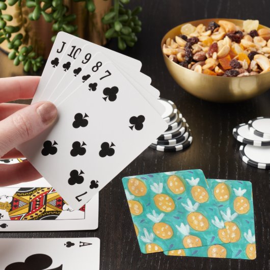 Jeu De Cartes Aquarelle d'ananas (In Situ)