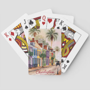 Jeu De Cartes aquarelle de Charleston, Caroline du Sud