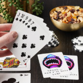 Jeu De Cartes Aquarelle de requin rose violet illustration (In Situ)