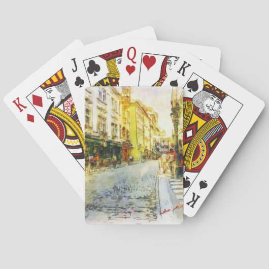 Jeu De Cartes Aquarelle des rues du Vieux Prague (dos)