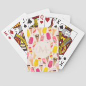 Jeu De Cartes Aquarelle douce été crème glacée (dos)