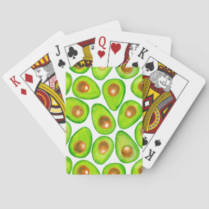 Jeu De Cartes Aquarelle en tranches d'Avocado