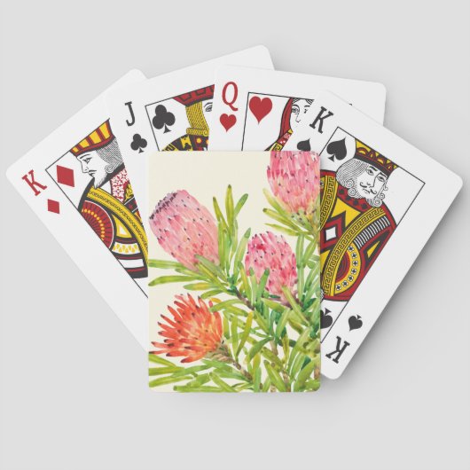 Jeu De Cartes Aquarelle Fleurs tropicales (dos)