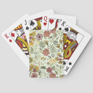 Jeu De Cartes Aquarelle Florale Fleurs d'abeille Élégante Modern