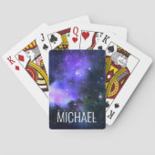 Jeu De Cartes Aquarelle Galaxie Nom personnalisé Espace (dos)