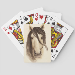 Jeu De Cartes Aquarelle Grange Animaux   Cheval