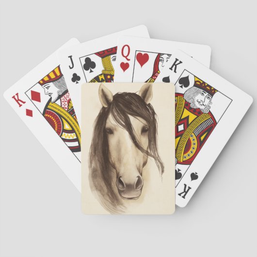 Jeu De Cartes Aquarelle Grange Animaux | Cheval (dos)