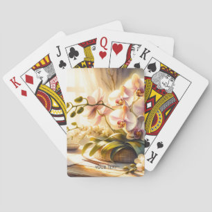 Jeu De Cartes Aquarelle Imaginaire mignonne rose orchidées