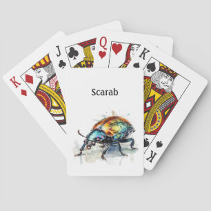 Jeu De Cartes Aquarelle Iridescente Beetle, personnalisé