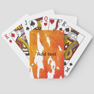 Jeu De Cartes Aquarelle jaune orange ajouter du texte Peinture a