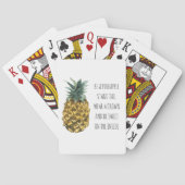 Jeu De Cartes Aquarelle moderne ananas et citation amusante posi (dos)