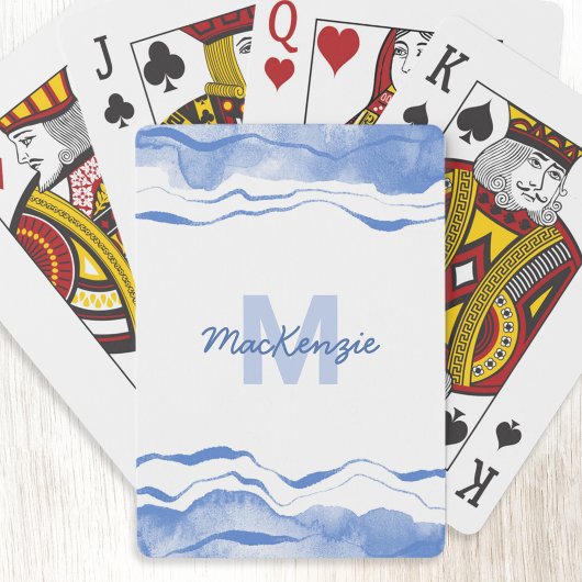 Jeu De Cartes Aquarelle Monogramme Abstrait