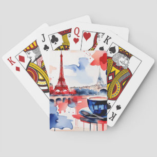 Jeu De Cartes Aquarelle parisienne