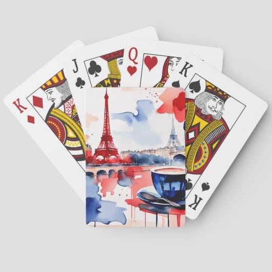 Jeu De Cartes Aquarelle parisienne (dos)