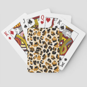 Jeu De Cartes Aquarelle peau léopard, dégradé cravate-teint.