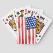 Jeu De Cartes Aquarelle peinte drapeau américain (dos)