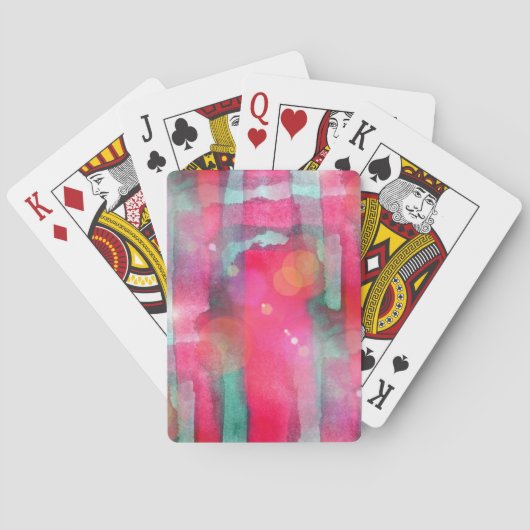 Jeu De Cartes Aquarelle peinte par résumé d'éclat de Sun (dos)