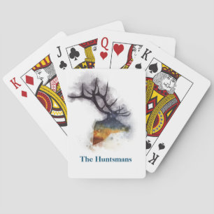 Jeu De Cartes Aquarelle personnalisée de cerf Buck