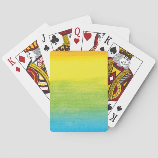 Jeu De Cartes Aquarelle Rainbow Pride brillant Vibrant (dos)