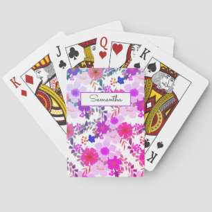 Jeu De Cartes Aquarelle rose