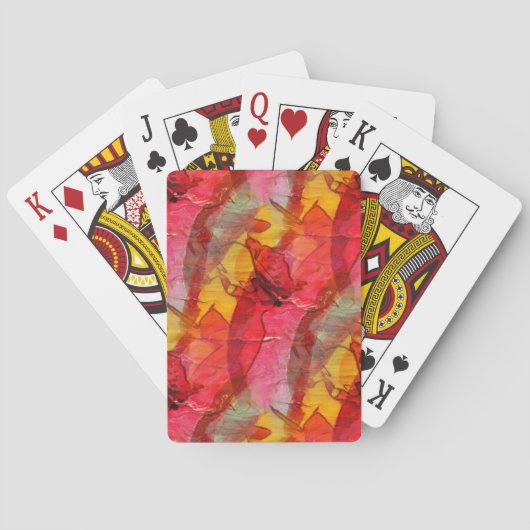 Jeu De Cartes Aquarelle rouge jaune (dos)