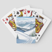 Jeu De Cartes Aquarelle Ski Mountain (dos)