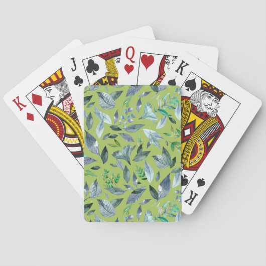 Jeu De Cartes Aquarelle tombée feuilles 6 (dos)