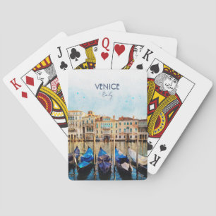 Jeu De Cartes Aquarelle VENEZIA VENICE - Italie souvenir de voya