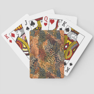 Jeu De Cartes Aquarelle Vert Orange Automne