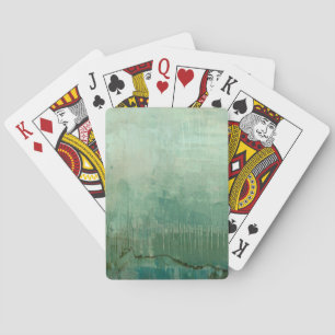 Jeu De Cartes Aquarelle verte contemporaine