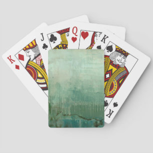 Jeu De Cartes Aquarelle verte contemporaine