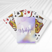 Jeu De Cartes Aquarelle violet Abstrait Girly Luxury Monogramme