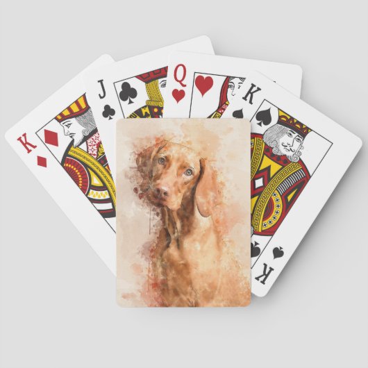 Jeu De Cartes Aquarelle Vizsla (dos)