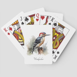 Jeu De Cartes Aquarelle Woodland Pic, coutume
