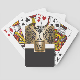 Jeu De Cartes Arabes noirs et d'or