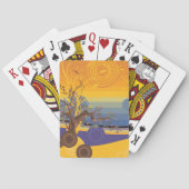Jeu De Cartes Arbre Abstrait de Fleurs de Cerisier Zen au Couche (dos)