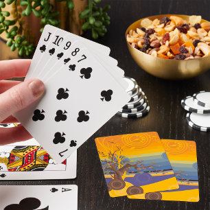 Jeu De Cartes Arbre Abstrait de Fleurs de Cerisier Zen au Couche