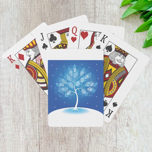 Jeu De Cartes Arbre Blanc Dans La Neige