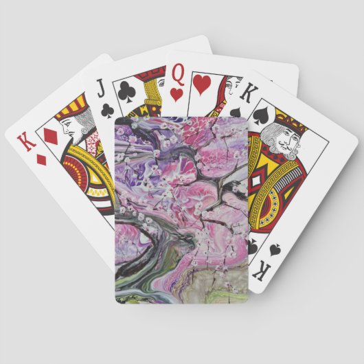 Jeu De Cartes Arbre cerise en fleurs Jouer aux cartes (dos)