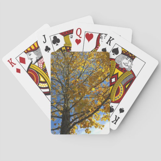 Jeu De Cartes Arbre d'automne jaune (dos)