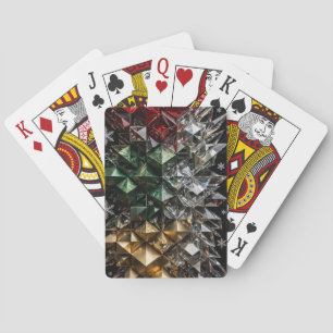 Jeu De Cartes Arbre de Noël abstrait en mosaïque 3D extrême