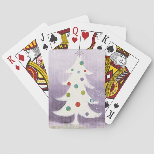 Jeu De Cartes Arbre de Noël blanc (dos)